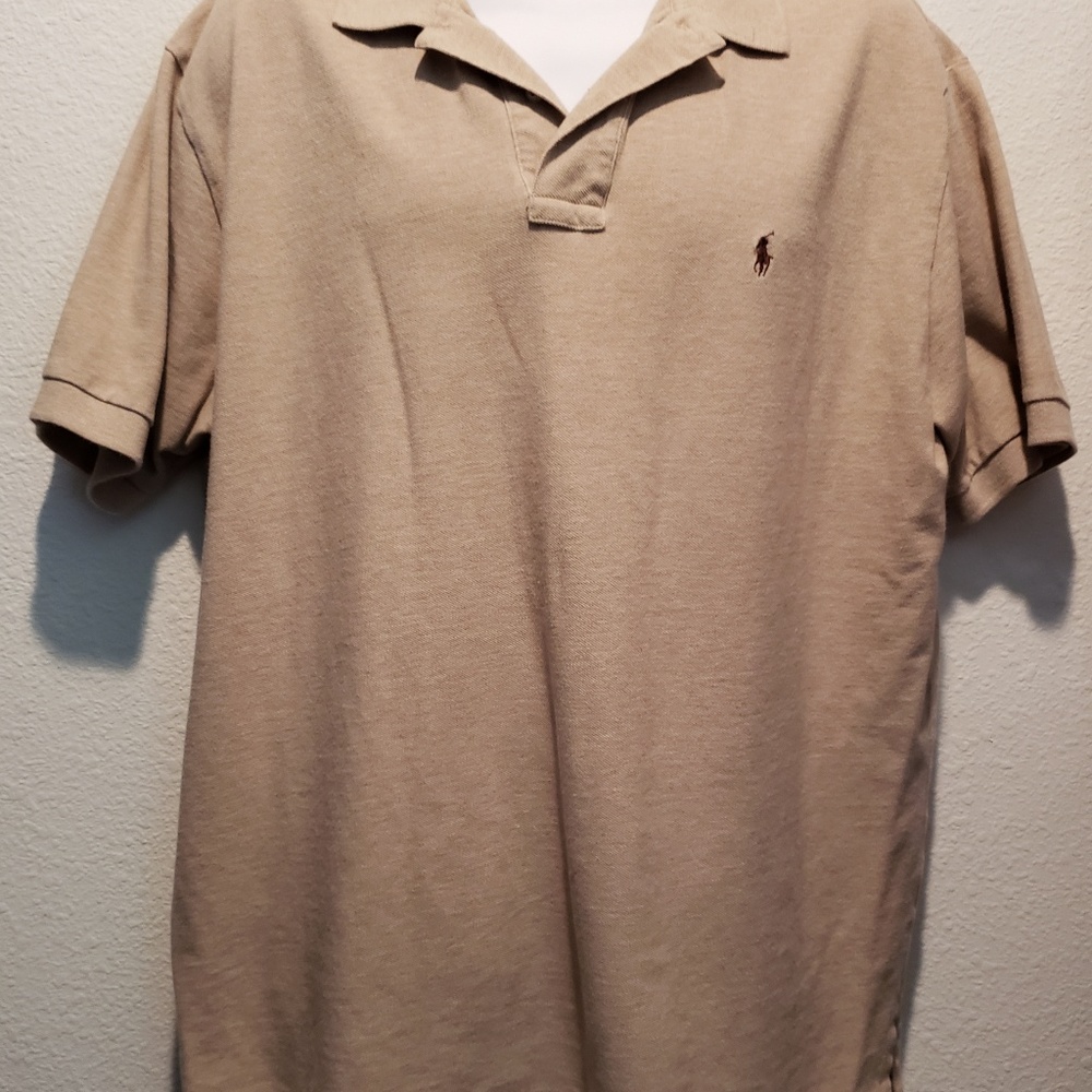 Ralph Lauren Polo short sleeve  size XL Tan